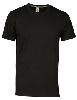 Camiseta SUNRISE NEGRA de manga corta y cuello redondo 100 % algodón de 190 GR/MQ 
