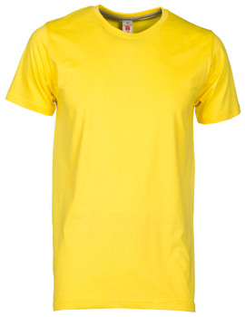 Camiseta SUNRISE AMARILLA de manga corta y cuello redondo 100 % algodón de 190 GR/MQ 