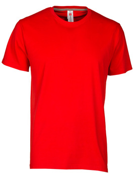 Camiseta SUNRISE ROJA de manga corta y cuello redondo 100 % algodón de 190 GR/MQ 