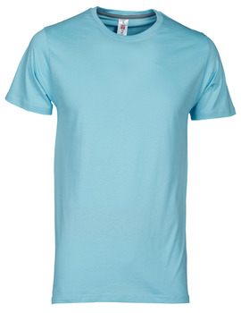 Camiseta SUNRISE CELESTE de manga corta y cuello redondo 100 % algodón de 190 GR/MQ 