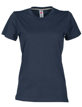 Camiseta SUNRISE LADY AZUL MARINO manga corta y cuello redondo 100 % algodón de 190 GR/MQ 