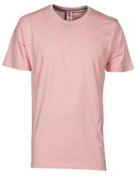 Camiseta básica SUNSET de manga corta color Rosa Sombra