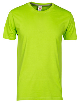 Camiseta básica SUNSET de manga corta color Verde Ácido