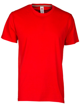 Camiseta básica SUNSET de manga corta color Rojo