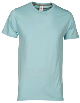 Camiseta básica SUNSET de manga corta color Aguamarina