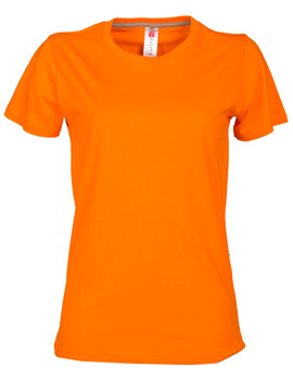 Camiseta básica SUNSET LADY de manga corta color Naranja