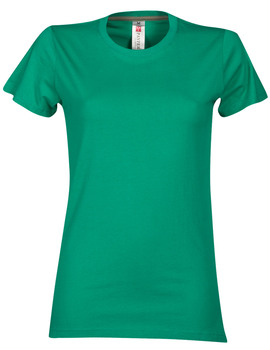 Camiseta básica SUNSET LADY de manga corta color Verde Esmeralda