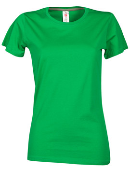 Camiseta básica SUNSET LADY de manga corta color Verde Gelatina