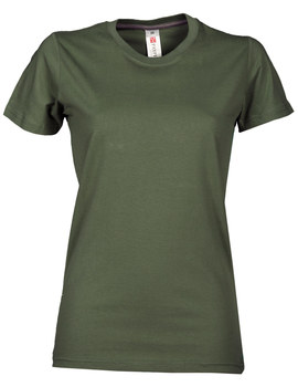 Camiseta básica SUNSET LADY de manga corta color Verde Militar