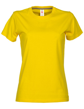 Camiseta básica SUNSET LADY de manga corta color Amarillo