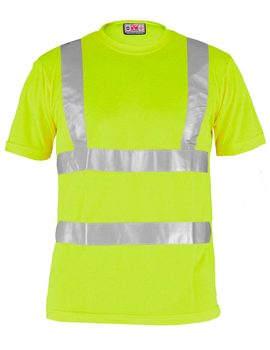 Camiseta trabajo AVENUE AMARILLA alta visibilidad transpirable y certificada CLASE 2