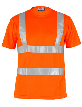 Camiseta trabajo AVENUE NARANJA alta visibilidad transpirable y certificada CLASE 2