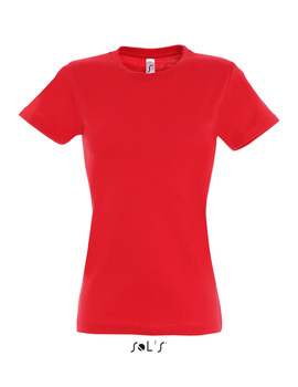 Camiseta Manga Corta IMPERIAL de mujer de color Rojo