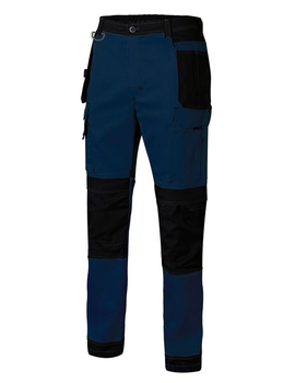 Pantalón elástico con refuerzos 103019S combinado Azul Marino con Negro