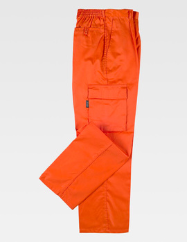 Pantalón básico multibolsillos B1403 color Naranja