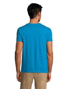 Camiseta básica cuello redondo de manga corta REGENT color Aqua
