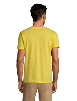 Camiseta básica cuello redondo de manga corta REGENT color Limón