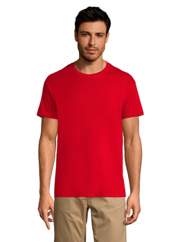 Camiseta básica cuello redondo de manga corta REGENT color Rojo Tango