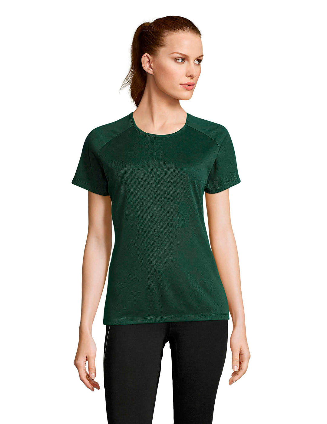 Sporty mujer verde bosque 1