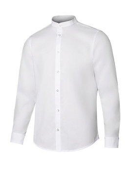 Camisa de manga larga y cuello mao 405013S color Blanco