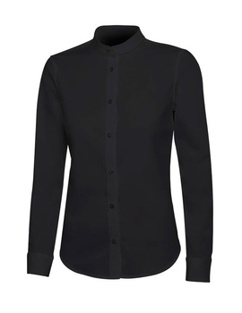 Camisa de Mujer de manga larga y cuello mao 405015S color Negro