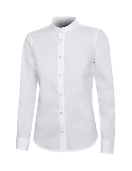 Camisa de Mujer de manga larga y cuello mao 405015S color Blanco