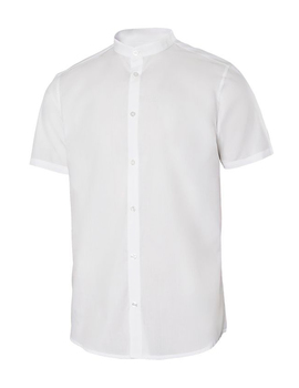 Camisa de manga corta y cuello mao 405012S color Blanco