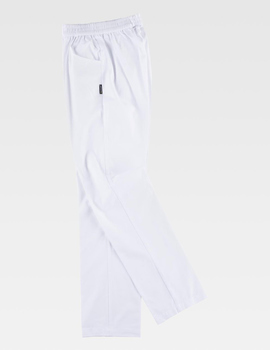 Pantalón Servicios Unisex con bolsillos B1427 color Blanco