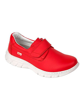 Zapato Florencia con velcro color Rojo