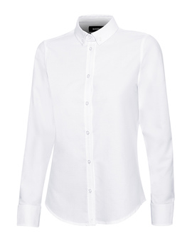 Camisa Oxford de mujer de manga larga 405005S color Blanco