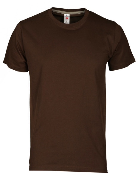 Camiseta básica SUNSET de manga corta color Marrón