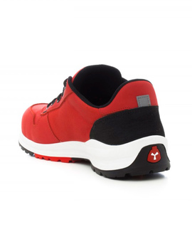 Zapato GET FORCE LOW S3 nobuck rojo flexible y ergonómico