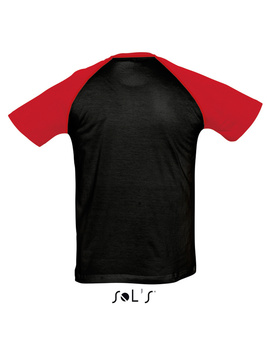 Camiseta Bicolor FUNKY de hombre Color Negro + Rojo