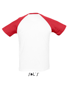 Camiseta Bicolor FUNKY de hombre Color Blanco + Rojo