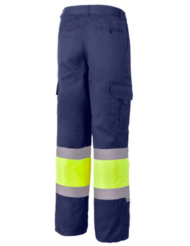 Pantalón combinado de alta visibilidad 1061 marino/amarillo CLASE 1 de 200 GR/MQ