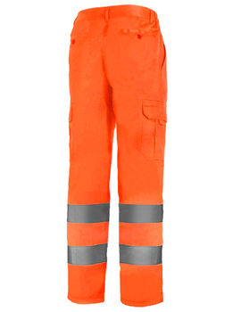 Pantalón liso de alta visibilidad FORRADO 1082 naranja CLASE 2 de 260 GR/MQ