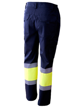 Pantalón STRECHT combinado de alta visibilidad 1061S marino/amarillo CLASE 1 de 200 GR/MQ