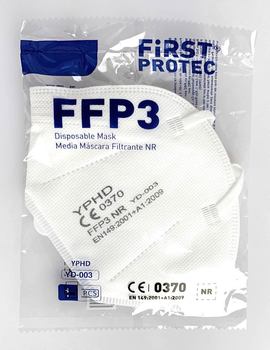 Mascarillas Protectoras FFP3 First Protec color Blanco - 20 uds
