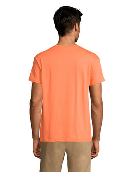 Camiseta básica cuello redondo de manga corta REGENT color Albaricoque
