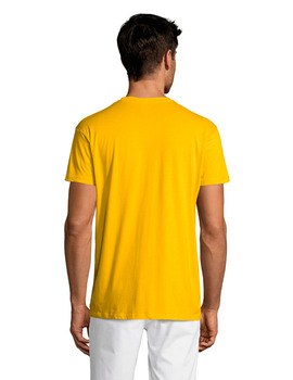 Camiseta básica cuello redondo de manga corta REGENT color Amarillo