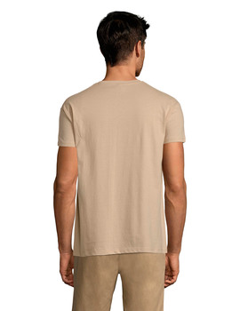 Camiseta básica cuello redondo de manga corta REGENT color Arena