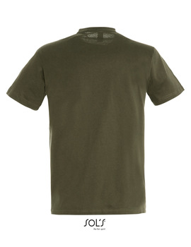 Camiseta básica cuello redondo de manga corta REGENT color Army