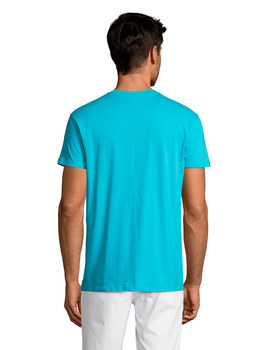 Camiseta básica cuello redondo de manga corta REGENT color Azul Atolón