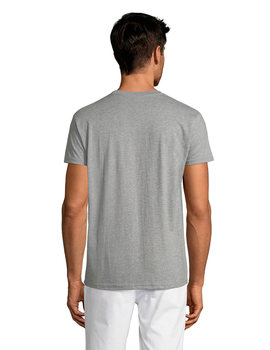 Camiseta básica cuello redondo de manga corta REGENT Gris Mezcla
