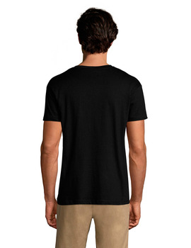Camiseta básica cuello redondo de manga corta REGENT color Negro Profundo
