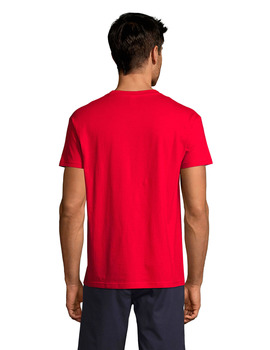 Camiseta básica cuello redondo de manga corta REGENT color Rojo