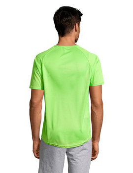 Camiseta de manga corta de poliéster transpirable Sporty color Verde Manzana